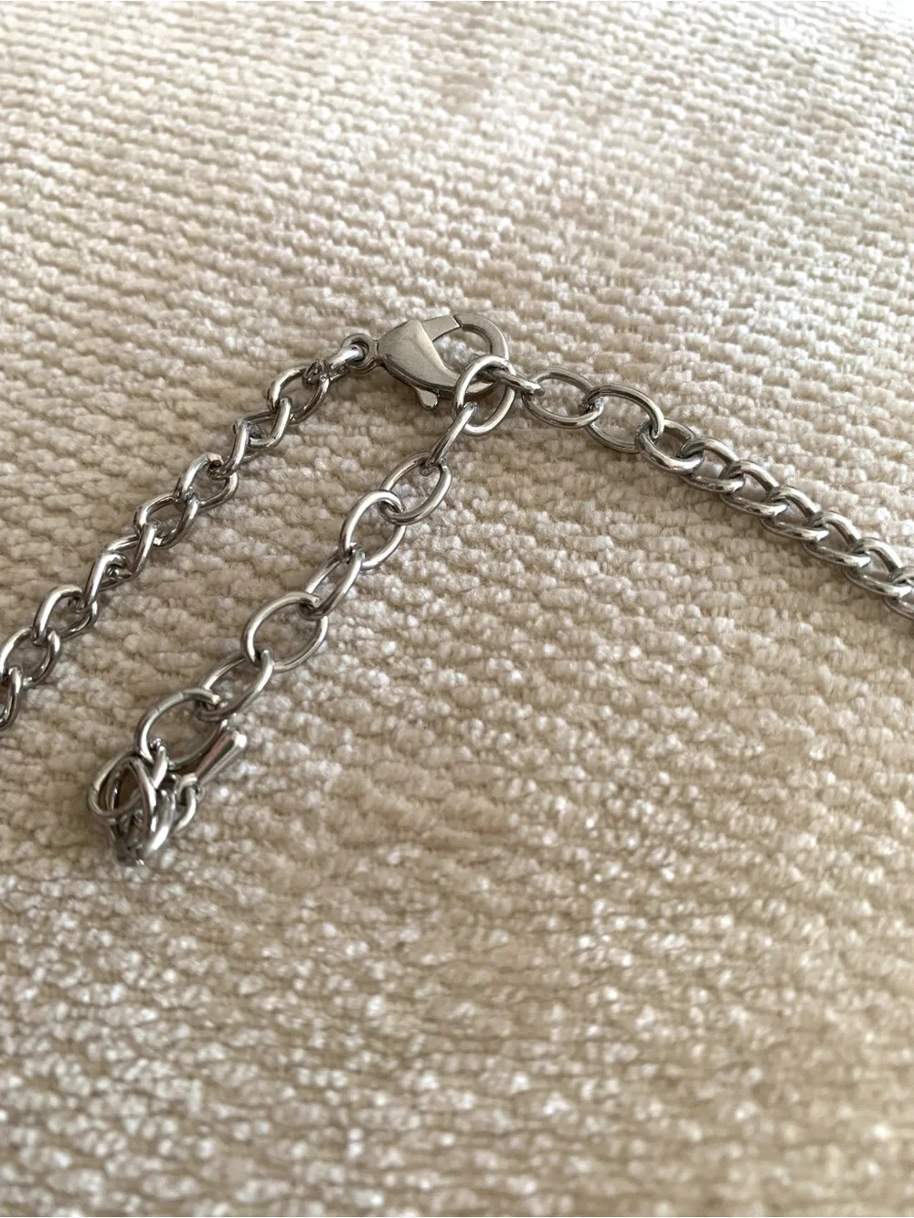Women's Silver-Tone Blue Stone Costume Bib Style Necklace Approx 11”  Adjustable